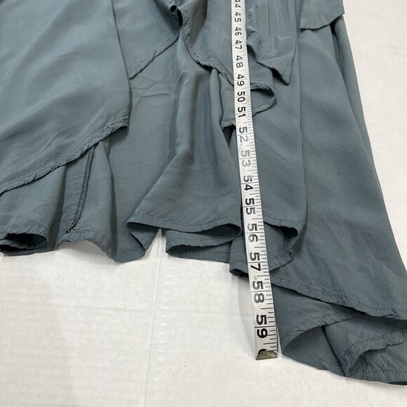 Jodifl Dress Womens 2X Green Faux Wrap Asymmetrical Maxi Embroidered Floral Boho - Picture 7 of 11